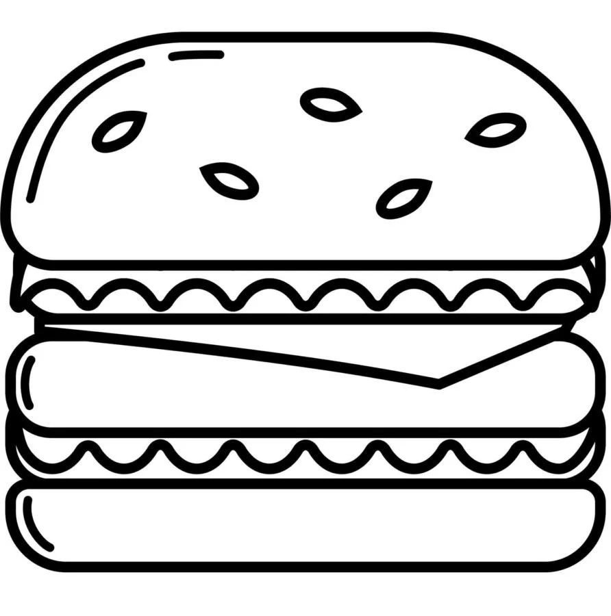 Hamburger Coloring Pages 66