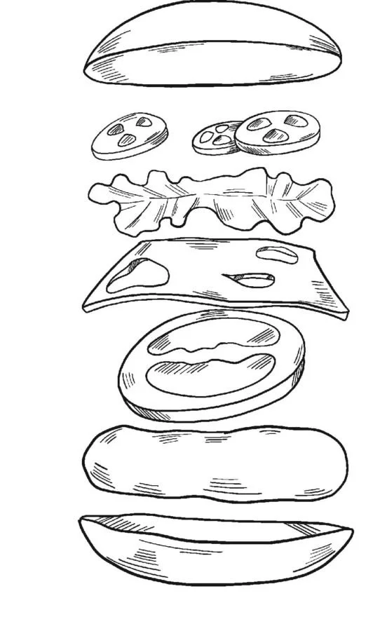 Hamburger Coloring Pages 73