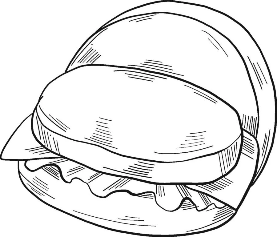 Hamburger Coloring Pages 76