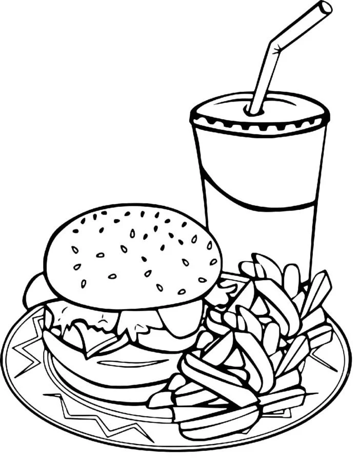 Hamburger Coloring Pages 78