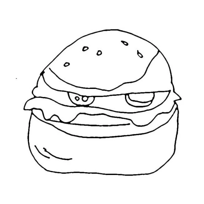 Hamburger Coloring Pages 88