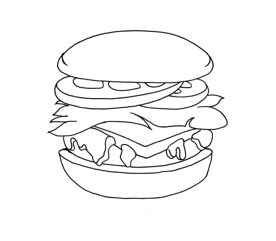 Hamburger Coloring Pages 93