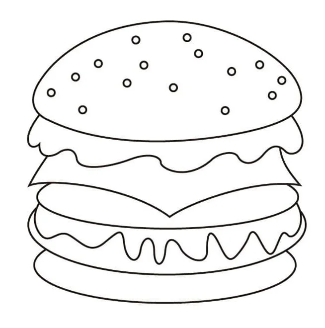 Hamburger Coloring Pages 96