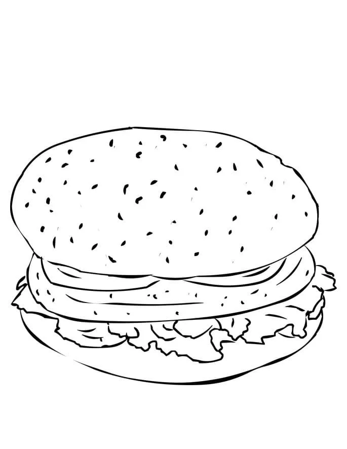 Hamburger Coloring Pages 98