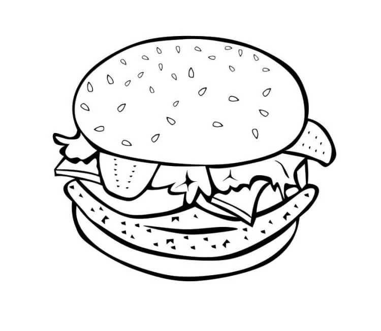 Hamburger Coloring Pages 99