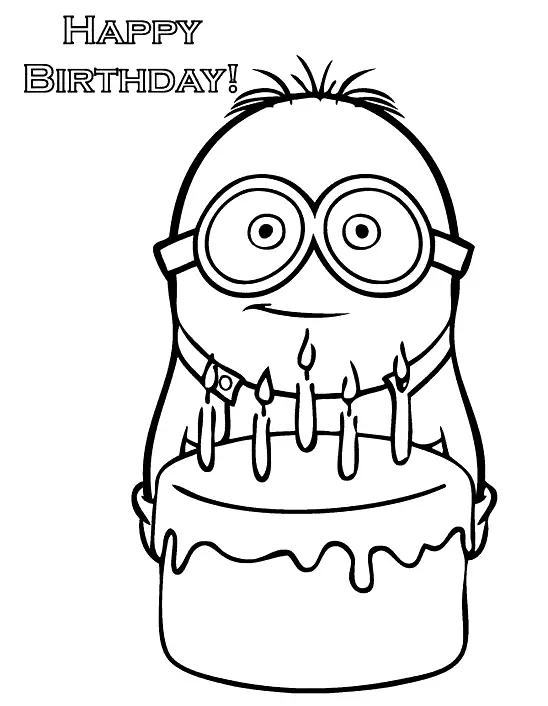 Happy Birthday Coloring Pages 11