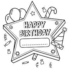 Happy Birthday Coloring Pages 17