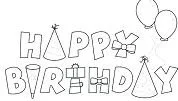 Happy Birthday Coloring Pages 21