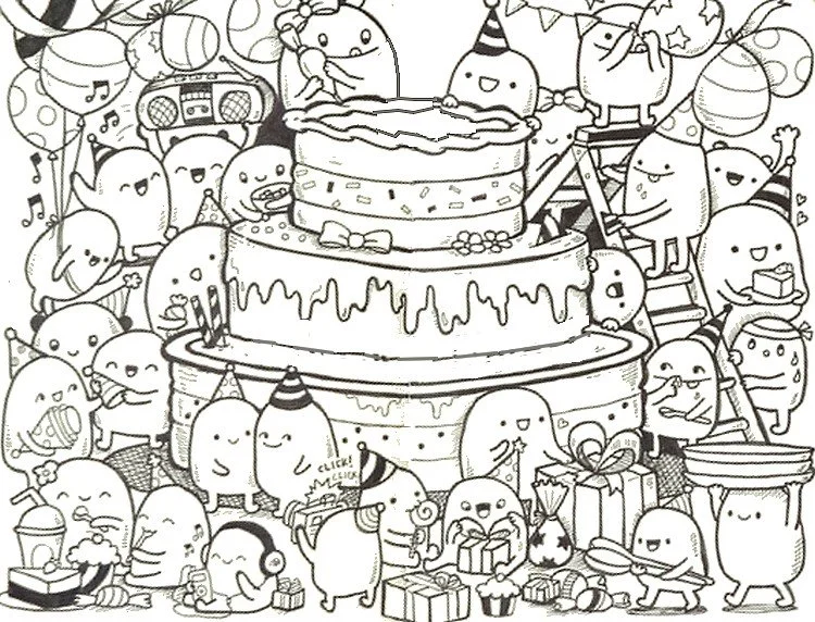 Happy Birthday Coloring Pages 46