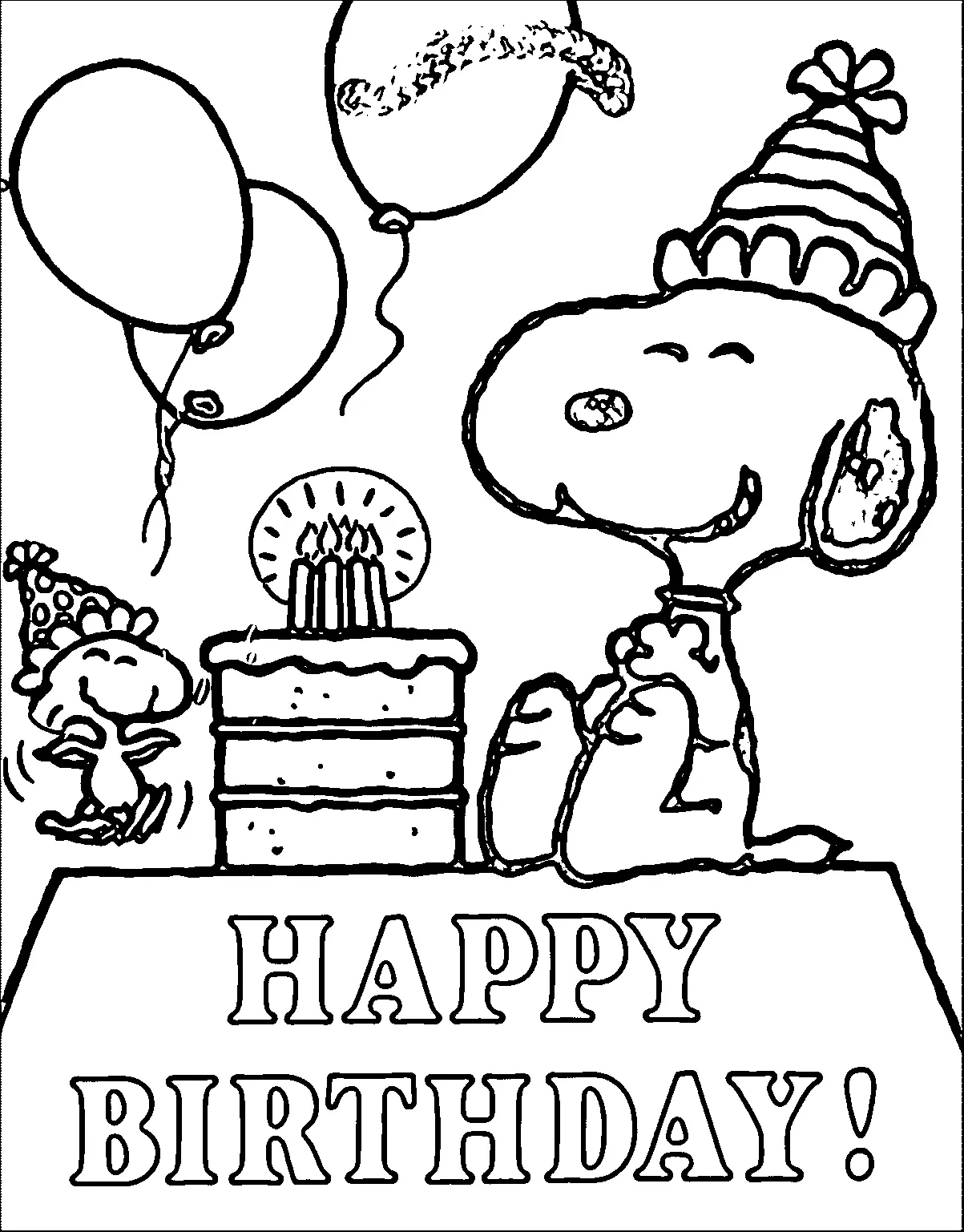 Happy Birthday Coloring Pages 47