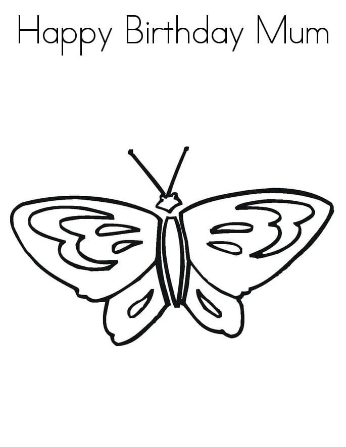 Happy Birthday Mom Coloring Pages 14