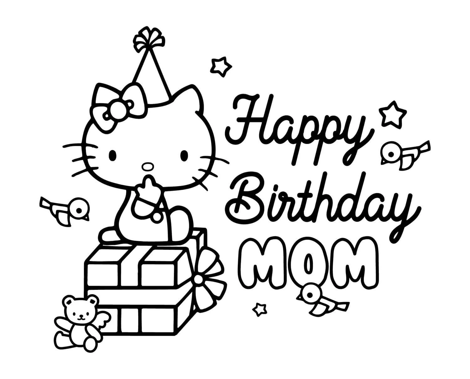 Happy Birthday Mom Coloring Pages 7