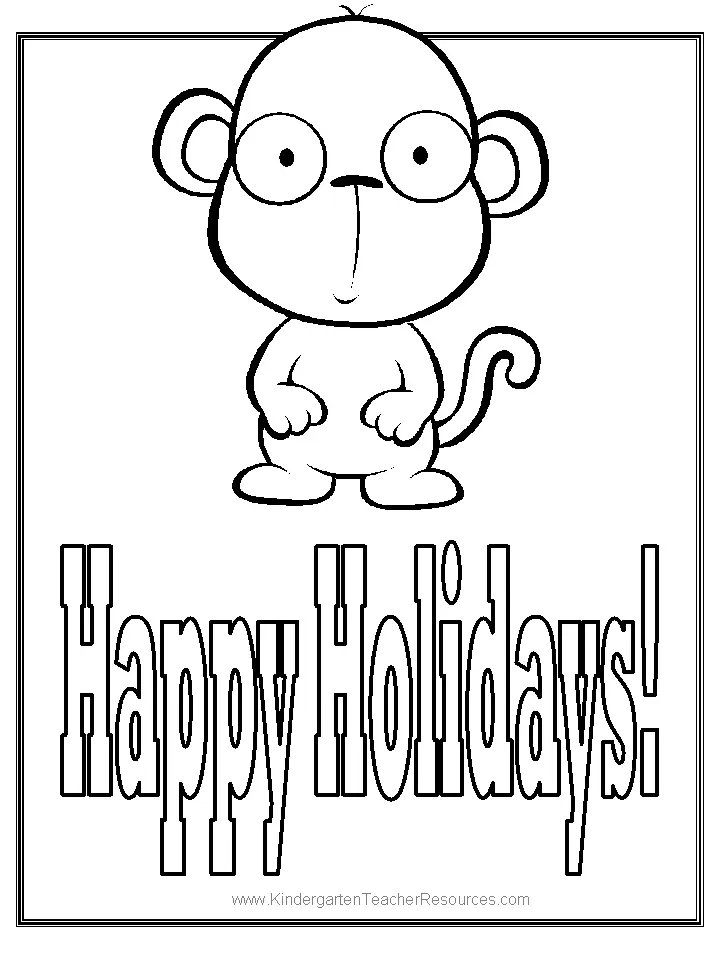 Happy Holidays Coloring Pages