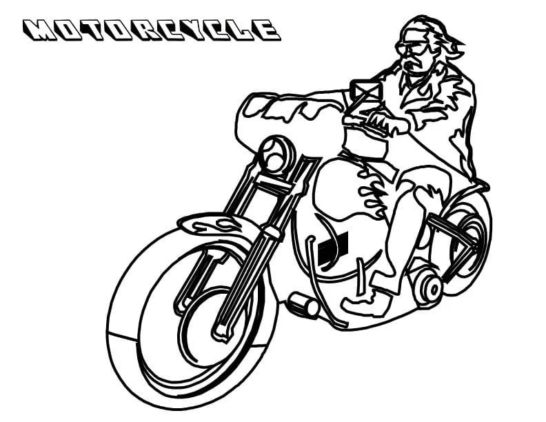 Harley Davidson Coloring Pages 13