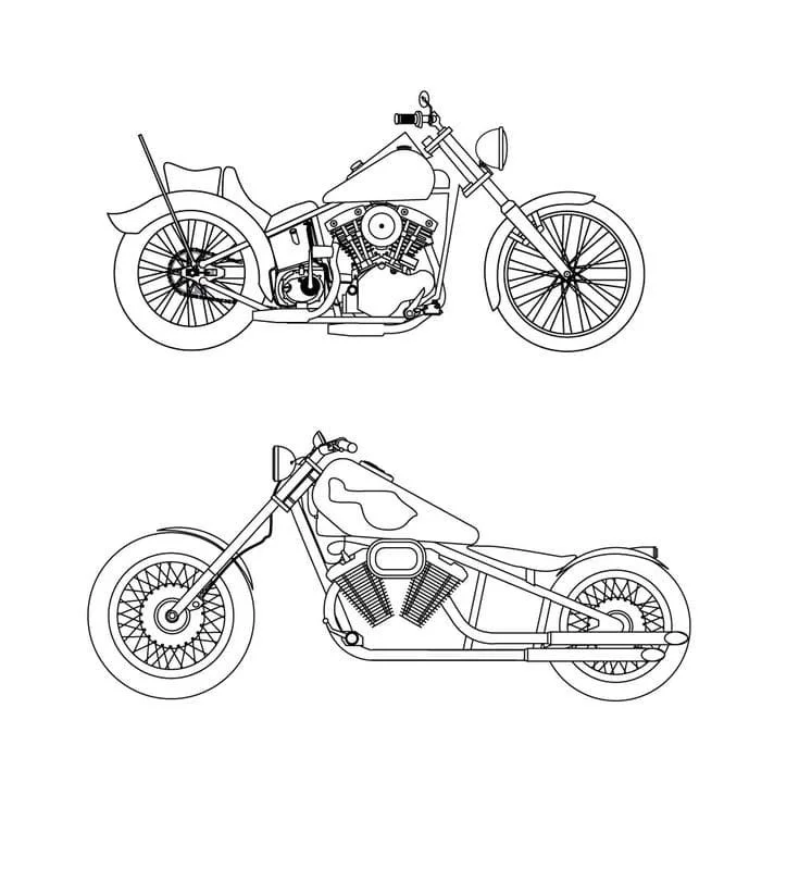 Harley Davidson Coloring Pages 16