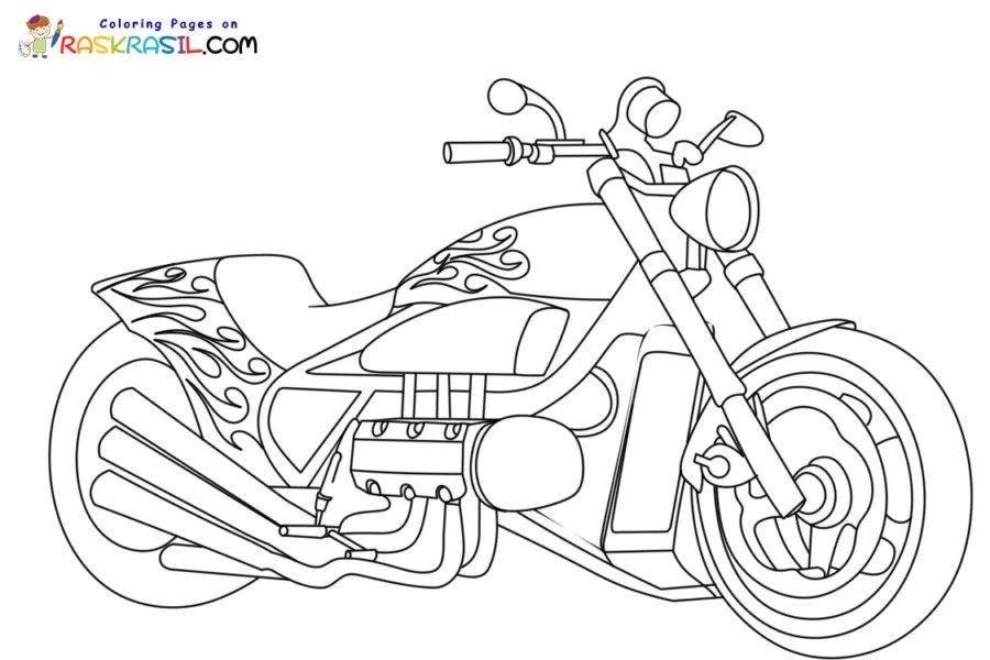 Harley Davidson Coloring Pages 3