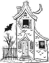 Haunted House Coloring Pages 13