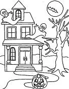 Haunted House Coloring Pages 2