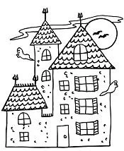 Haunted House Coloring Pages 21