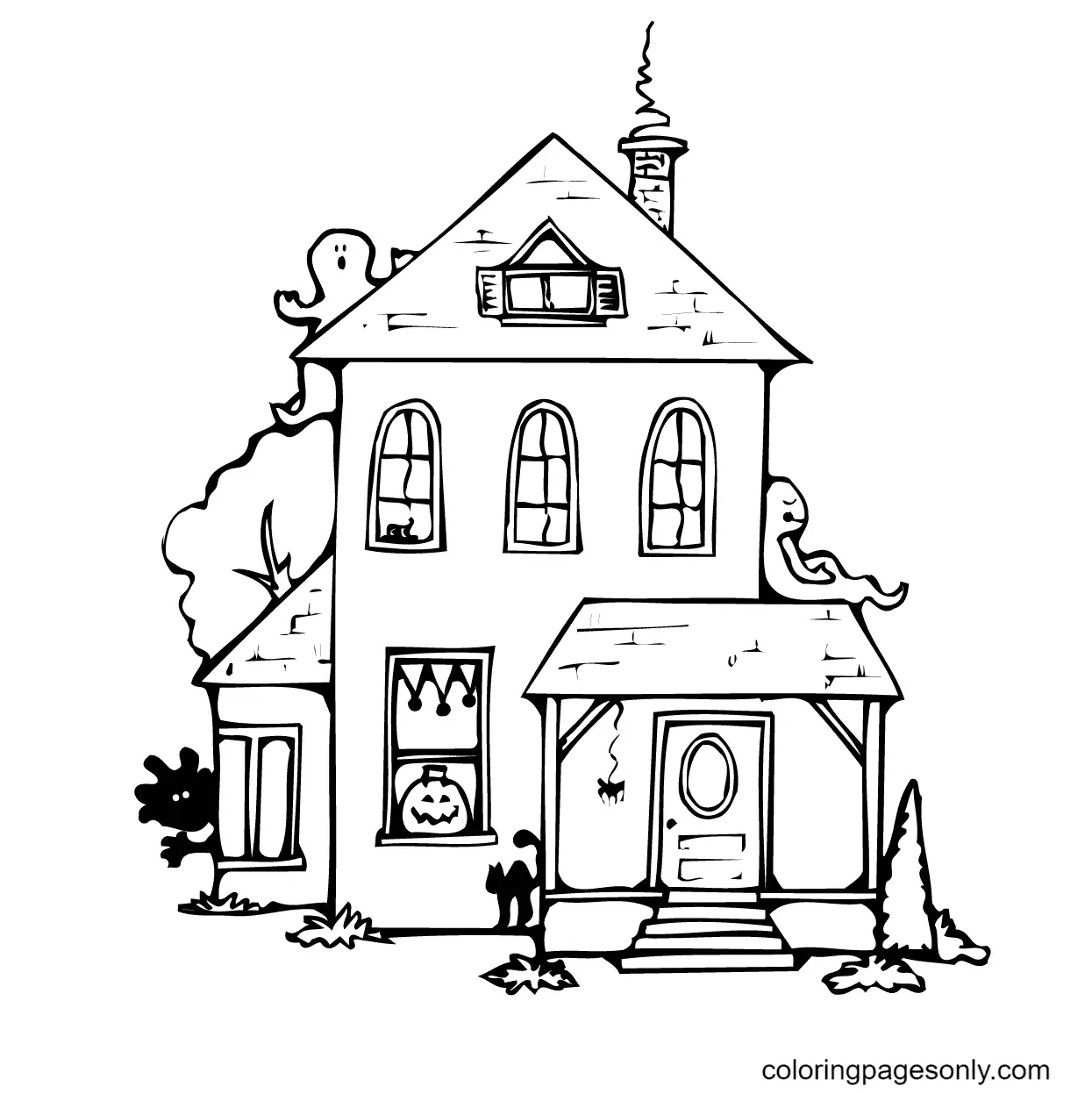 Haunted House Coloring Pages 26