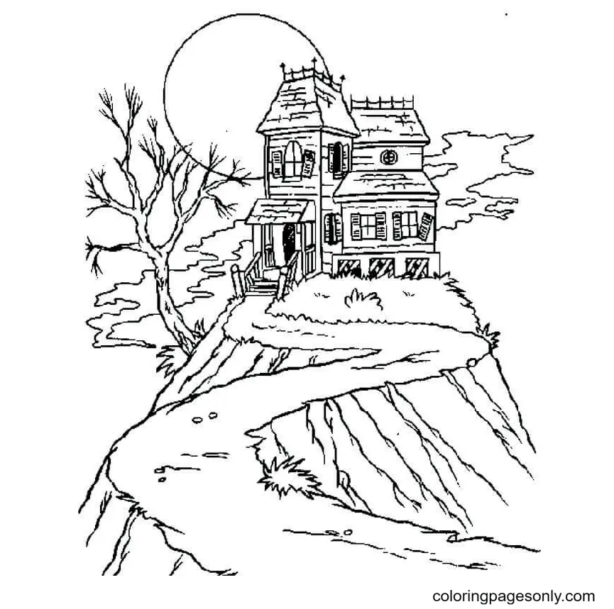 Haunted House Coloring Pages 31