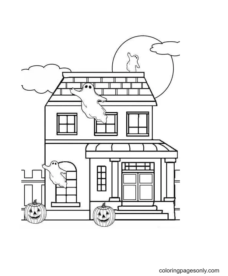 Haunted House Coloring Pages 33