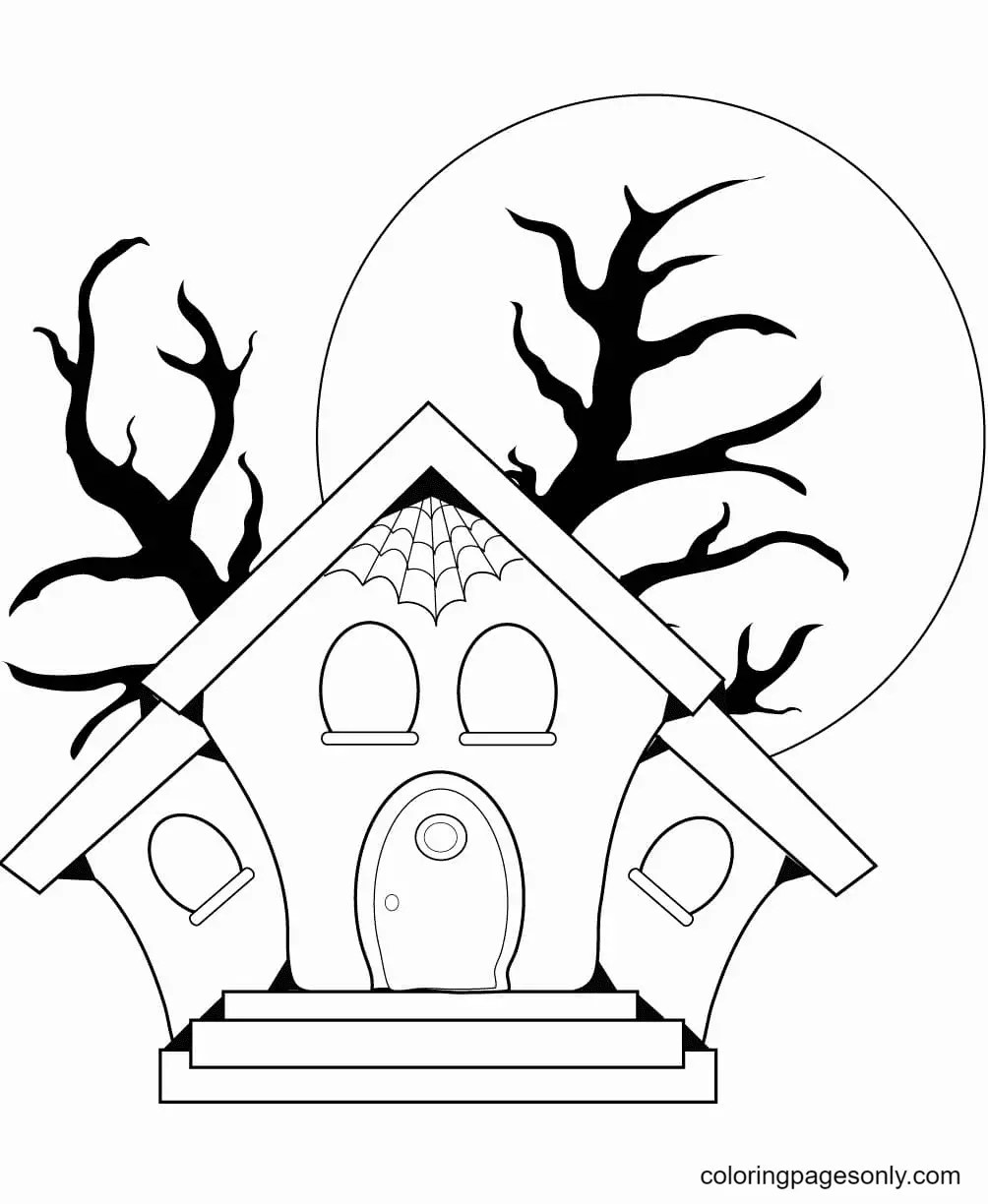 Haunted House Coloring Pages 35