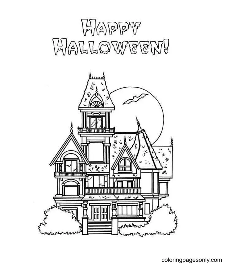 Haunted House Coloring Pages 36