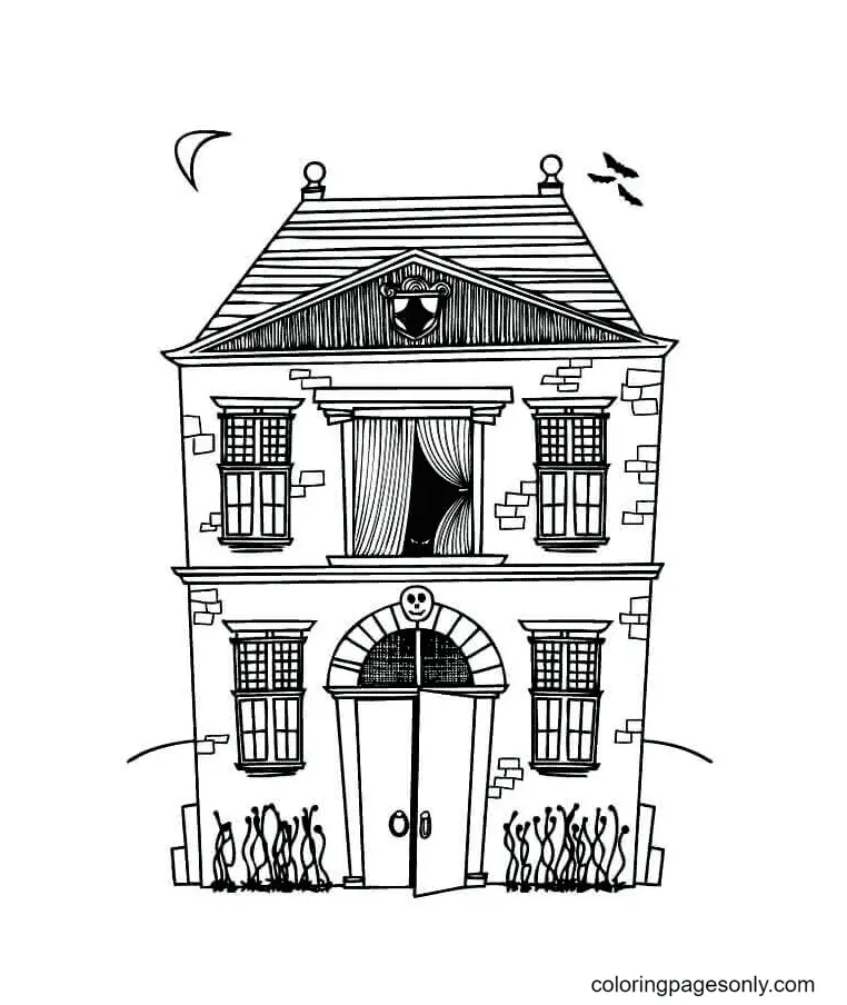 Haunted House Coloring Pages 39