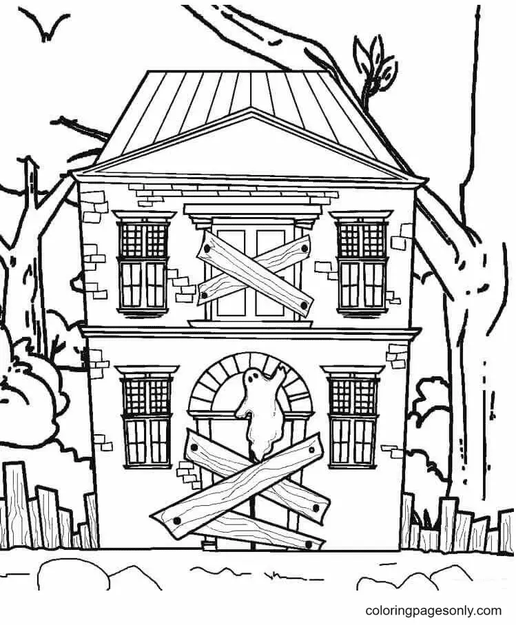 Haunted House Coloring Pages 40