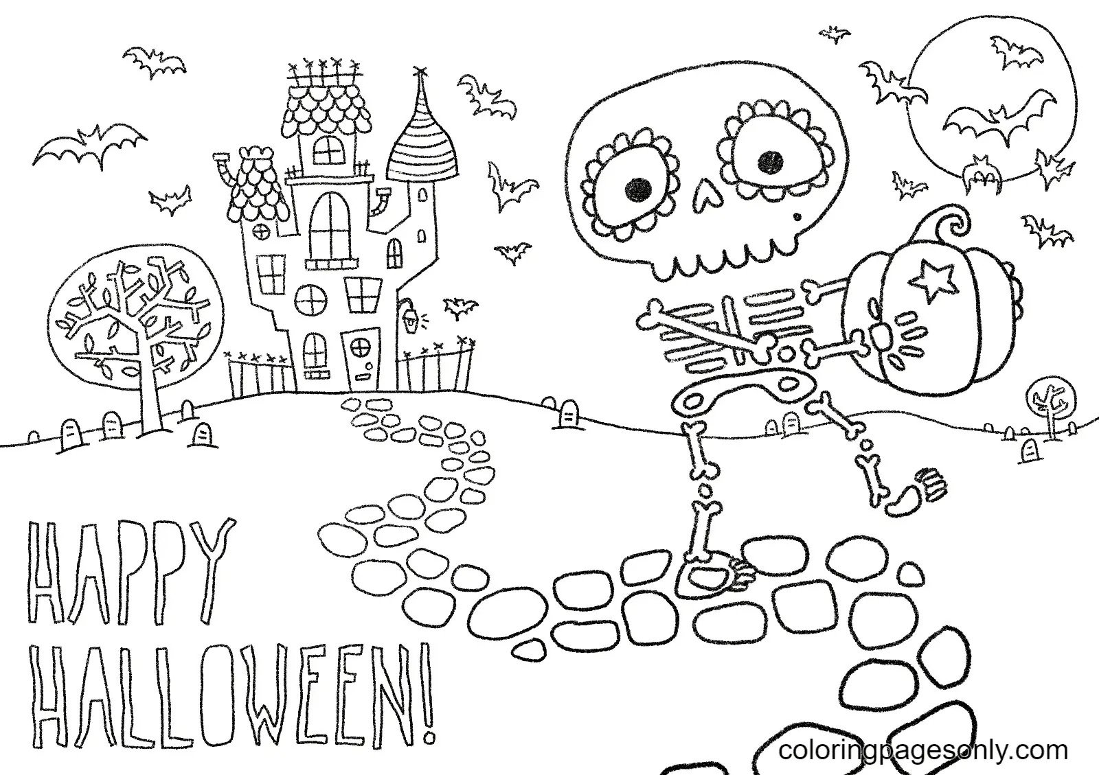 Haunted House Coloring Pages 42