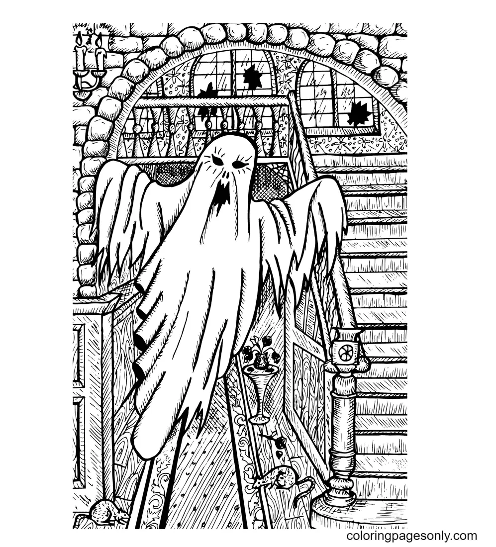 Haunted House Coloring Pages 43