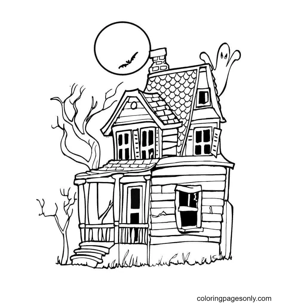 Haunted House Coloring Pages 50