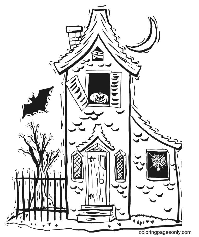 Haunted House Coloring Pages 51