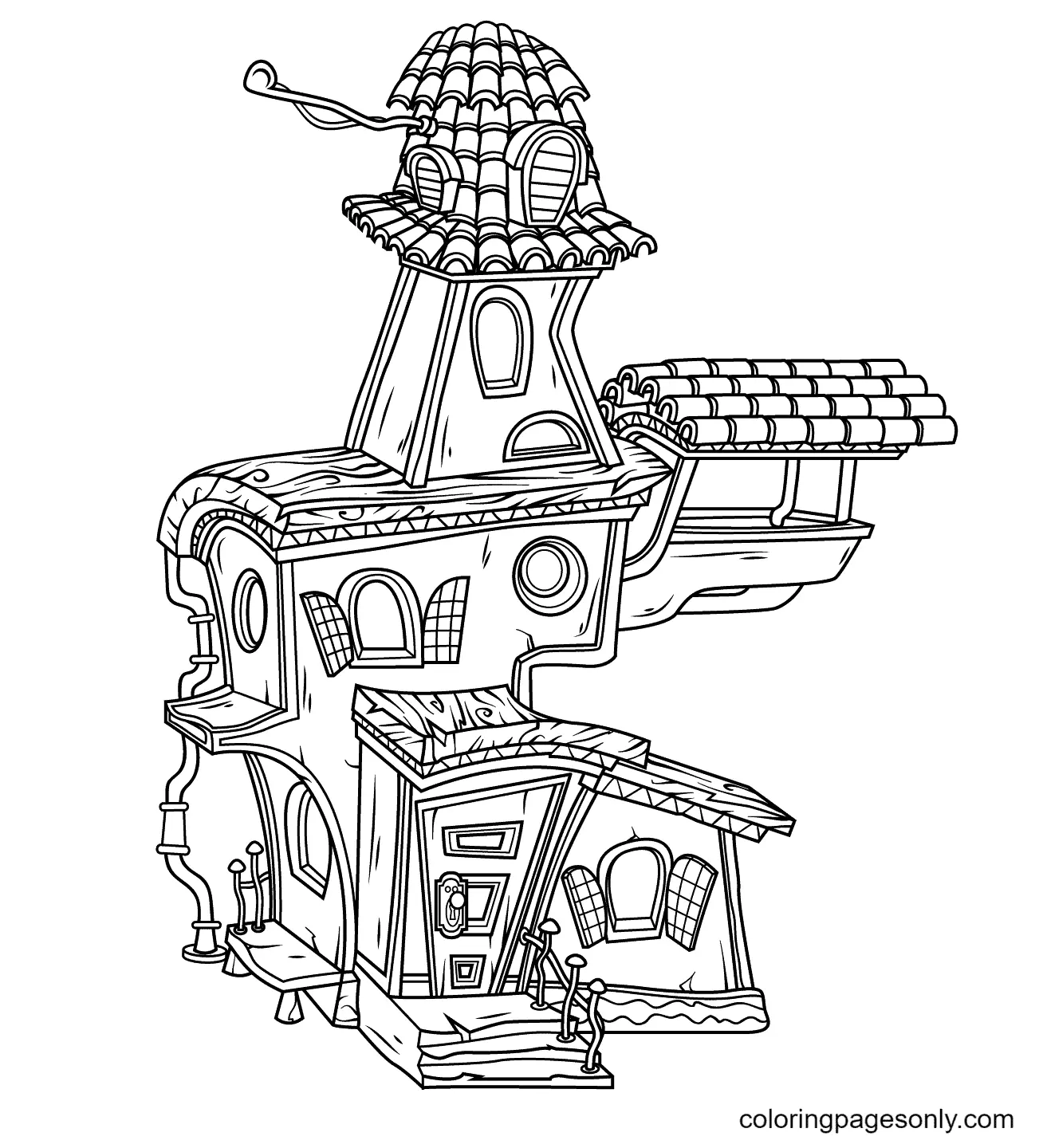 Haunted House Coloring Pages 53