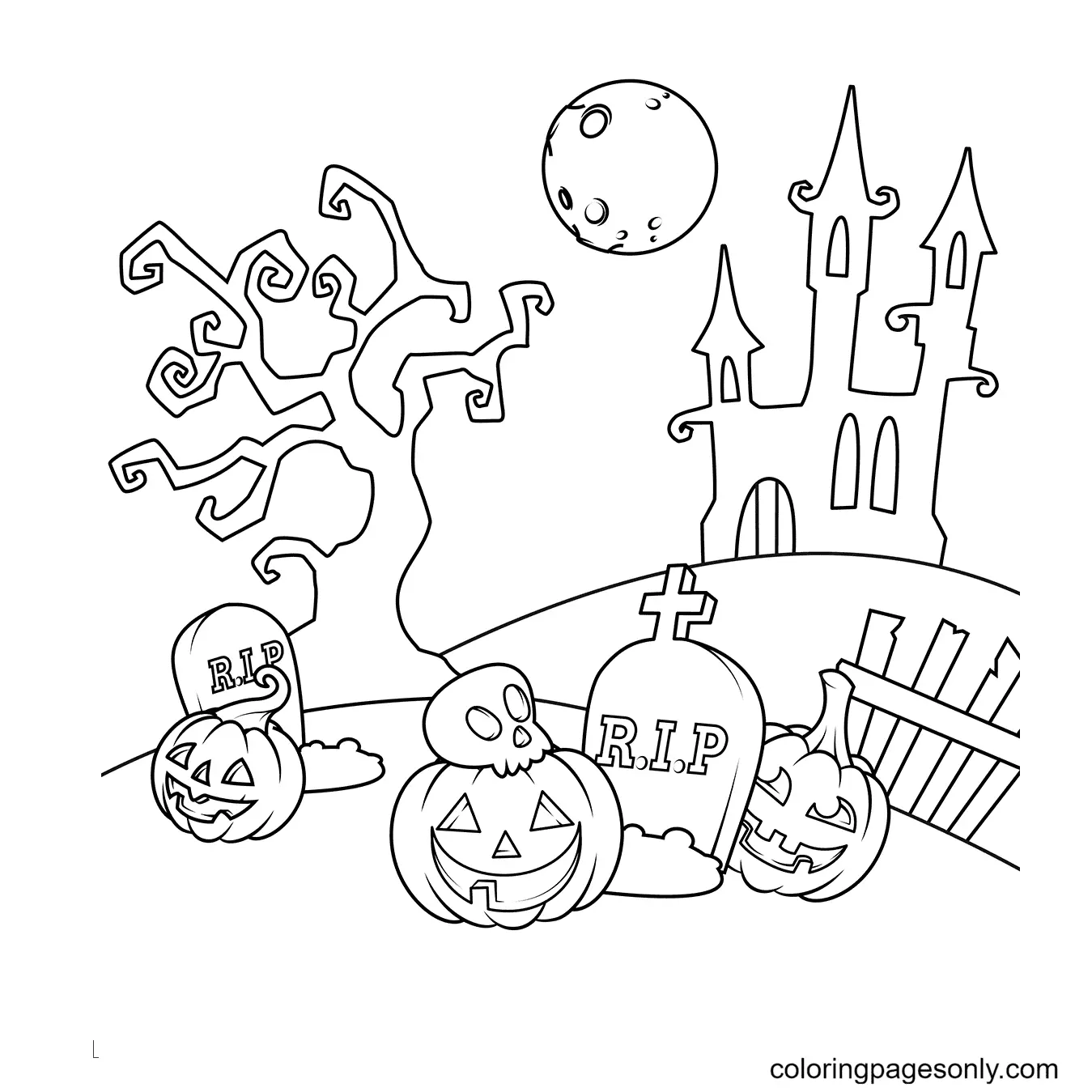 Haunted House Coloring Pages 58