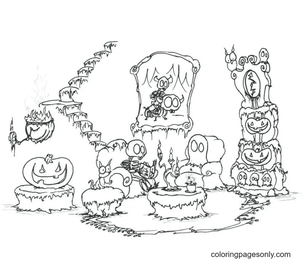 Haunted House Coloring Pages 61