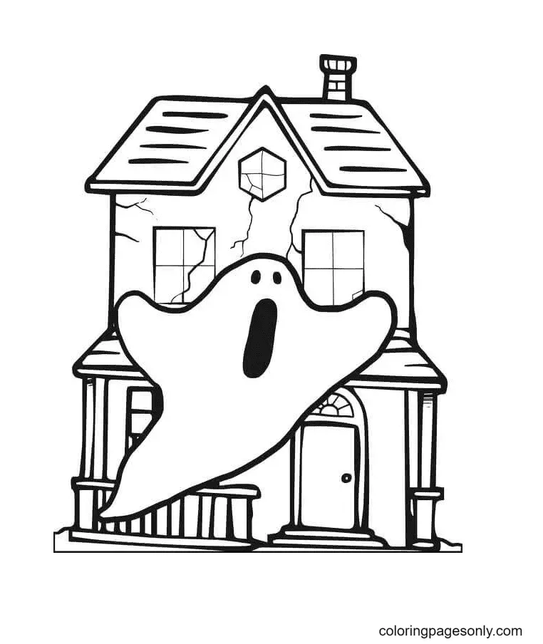 Haunted House Coloring Pages 69