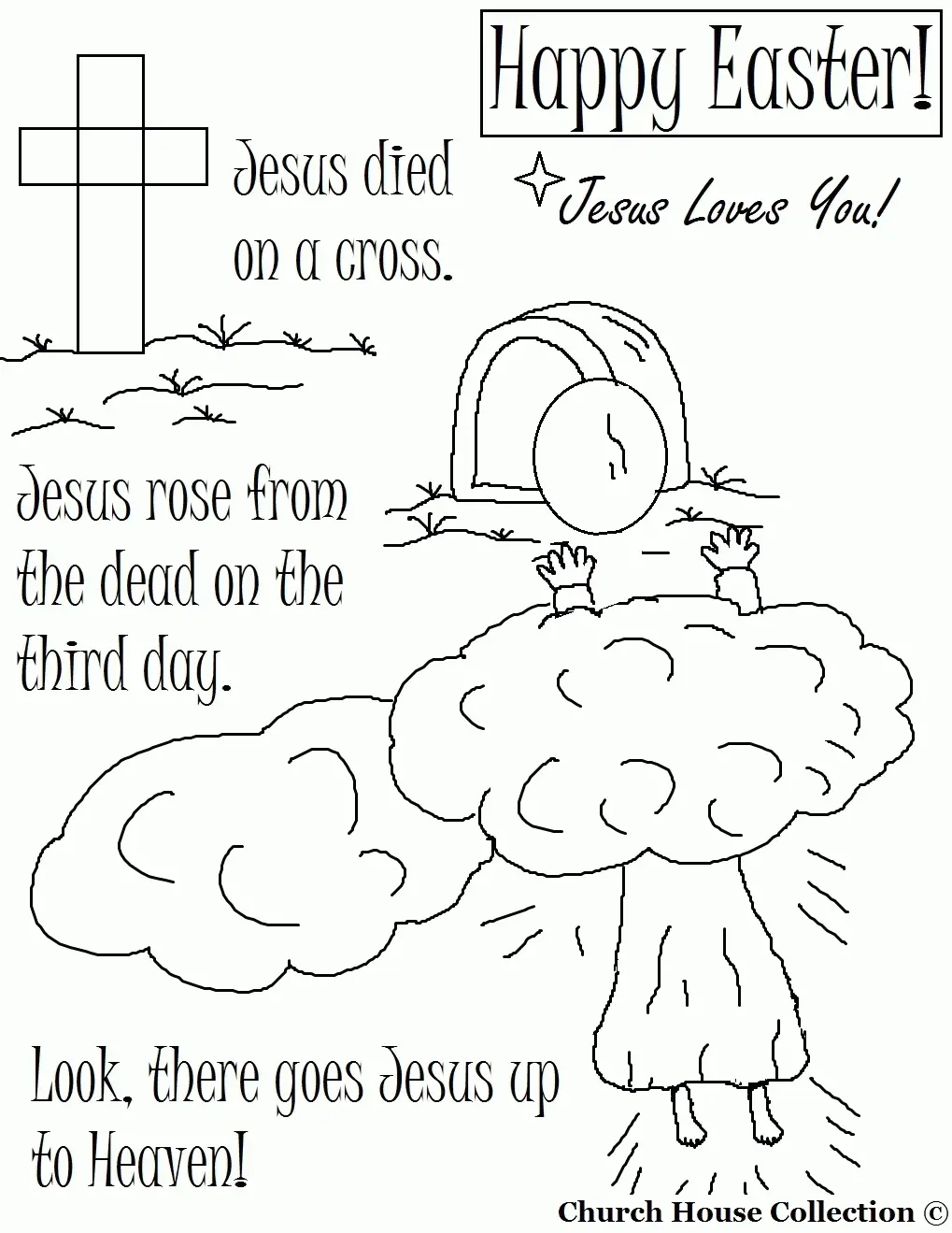 He Is Risen Coloring Pages