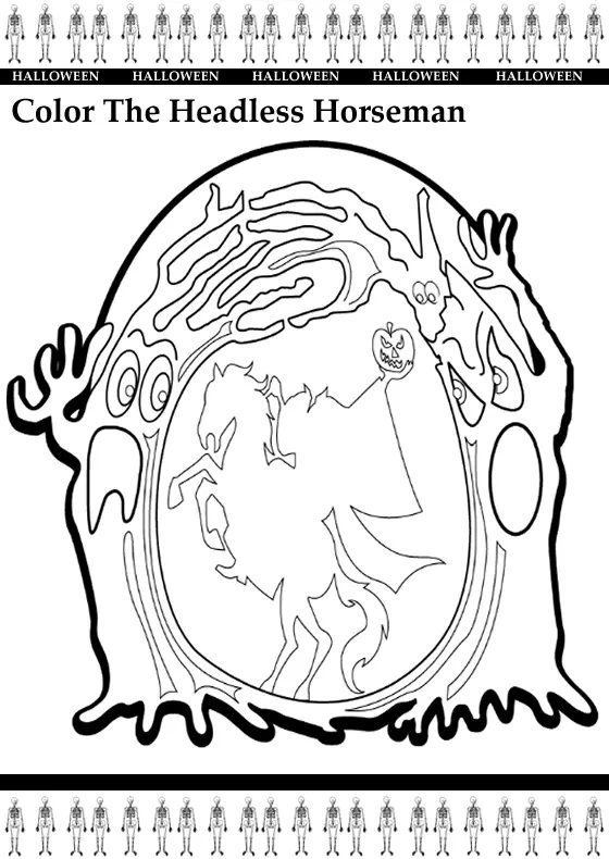 Headless Horseman Coloring Pages