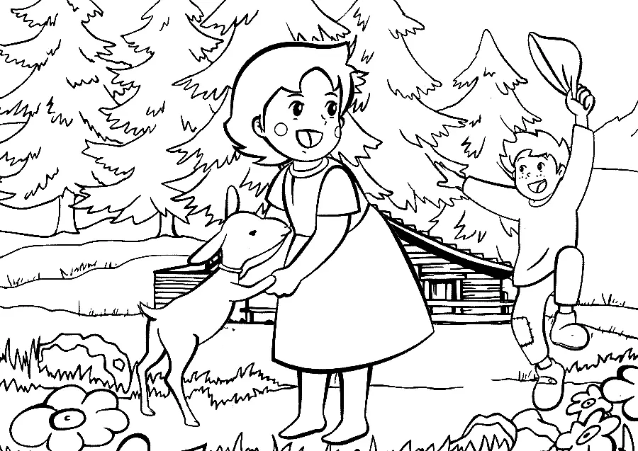 Heidi Coloring Pages 3