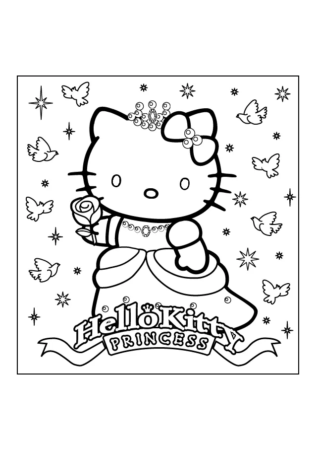 Hello Kitty Coloring Pages 56