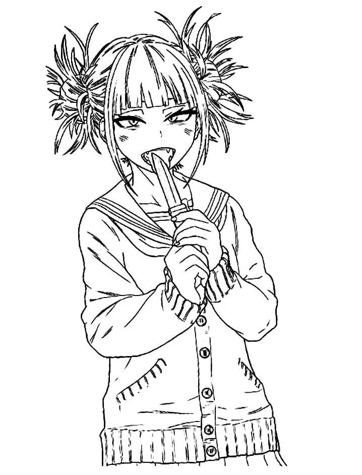 Desenhos de Himiko Toga Para Colorir 19