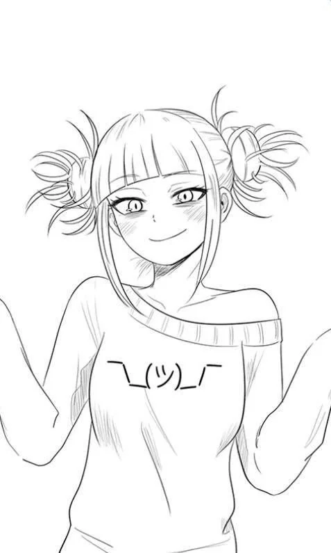 Desenhos de Himiko Toga Para Colorir 21