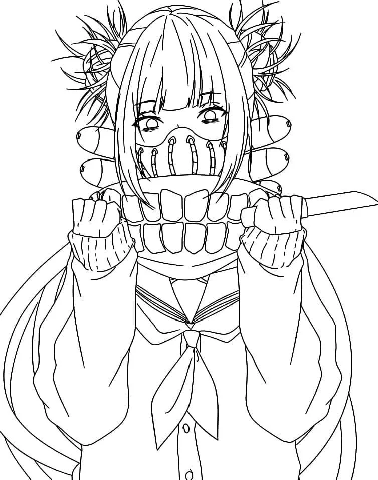 Desenhos de Himiko Toga Para Colorir 22