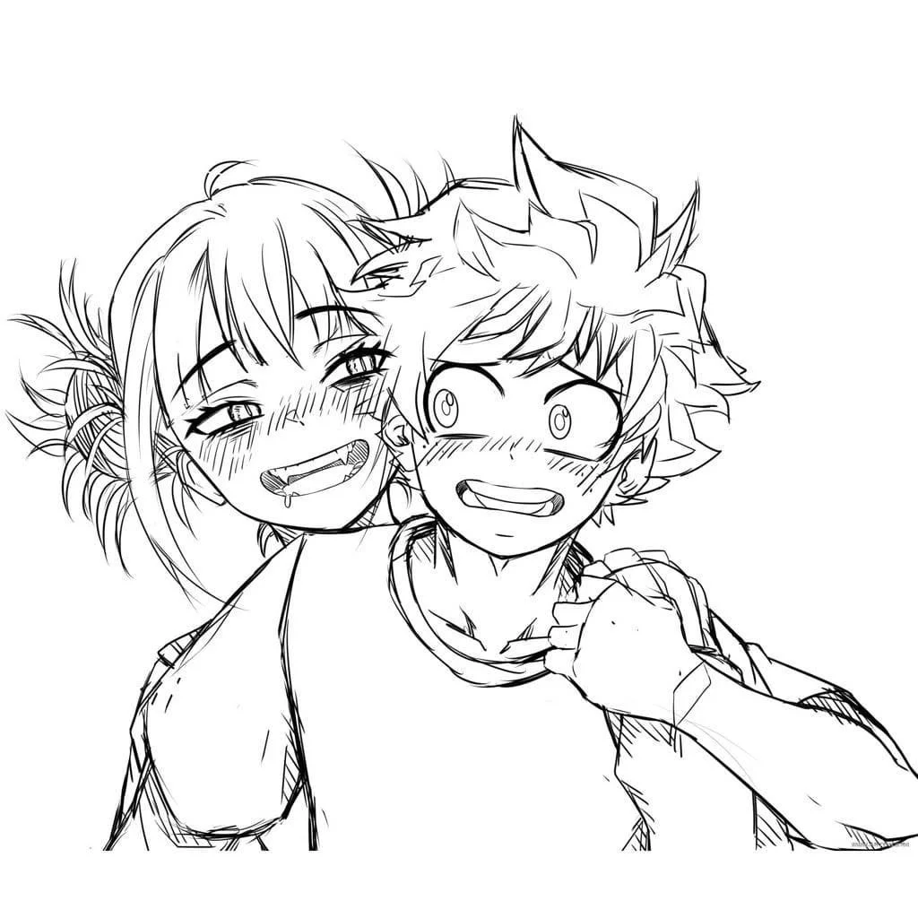 Desenhos de Himiko Toga Para Colorir 32