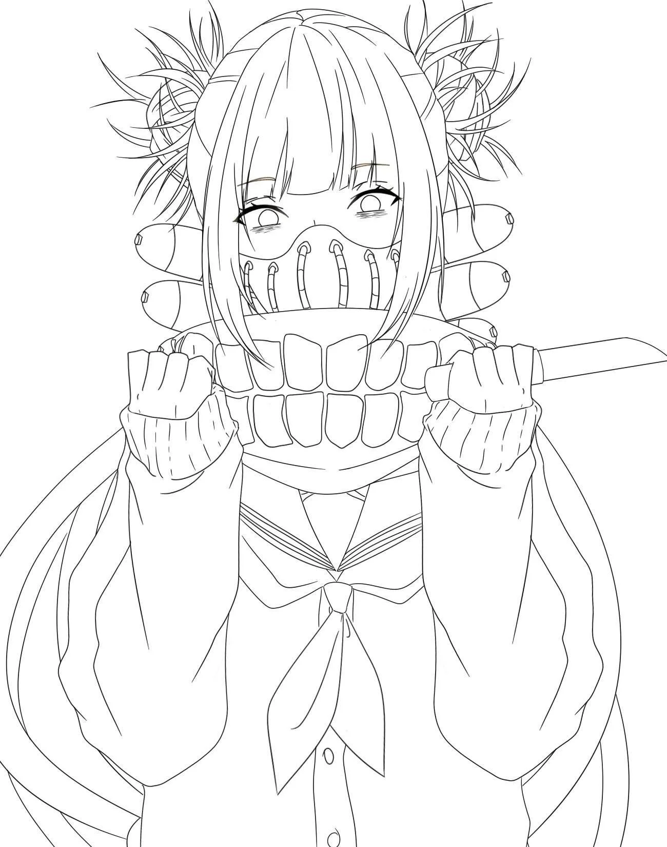 Desenhos de Himiko Toga Para Colorir 4