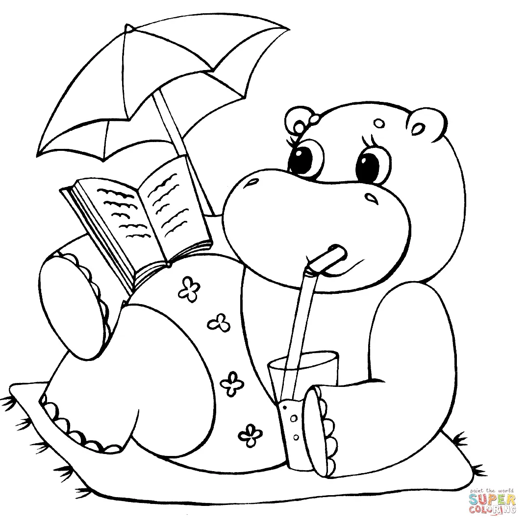 Hippo Coloring Pages 64