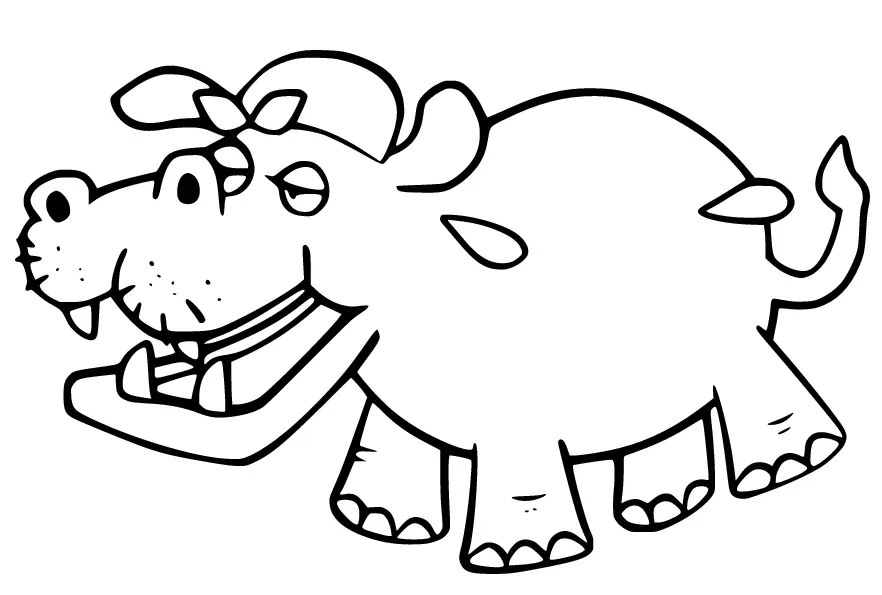 Hippo Coloring Pages 72