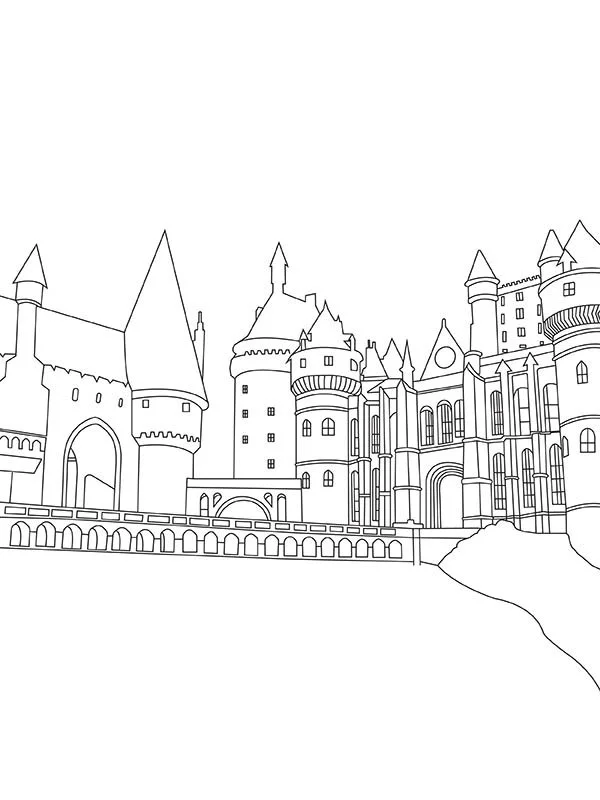 Hogwarts Para Colorir